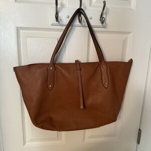 Annabel Ingall Brown Pebbles Leather Large Isabella Tote Bag Purse